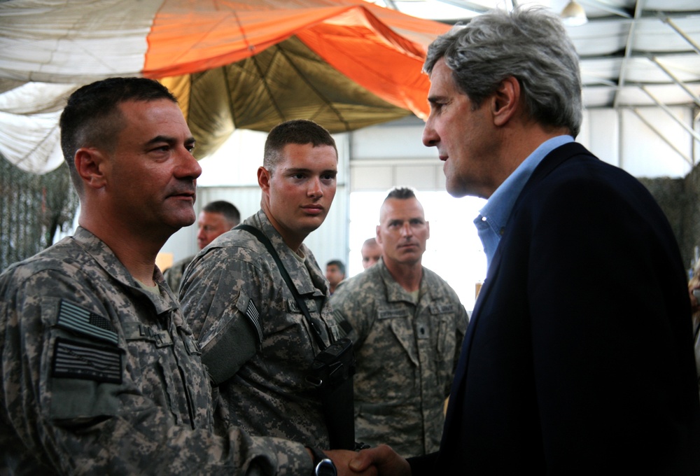 US Senator John F. Kerry visits Afghanistan