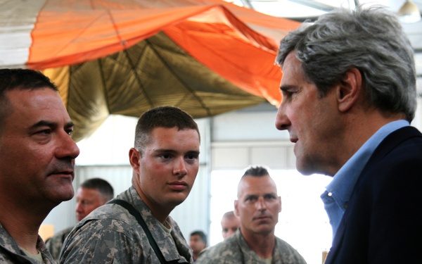 US Senator John F. Kerry visits Afghanistan