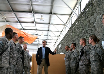 US Senator John F. Kerry visits Afghanistan