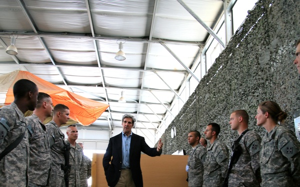 US Senator John F. Kerry visits Afghanistan