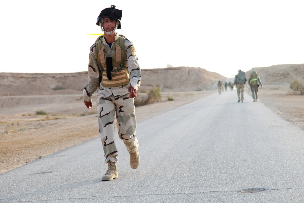 Iraqi army road march training