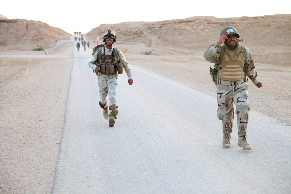 Iraqi army road march training