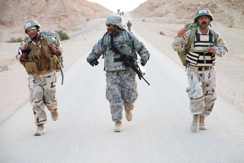 Iraqi army road march training