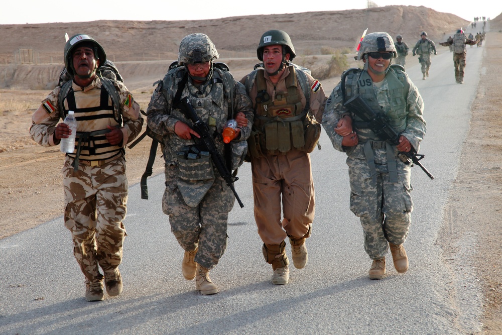 Iraqi army road march training