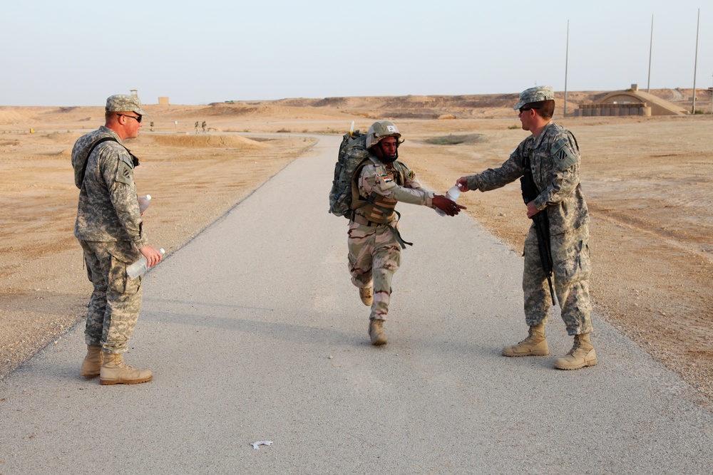 Iraqi army road march training