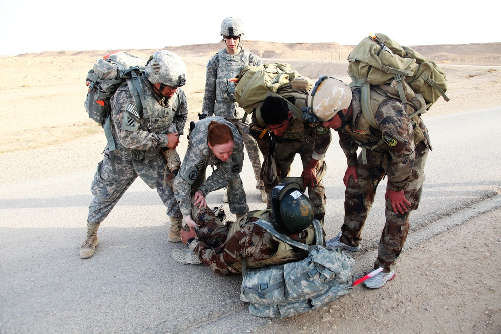 Iraqi army road march training