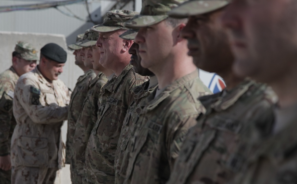 Combat patch ceremony held at Kandahar Airfield