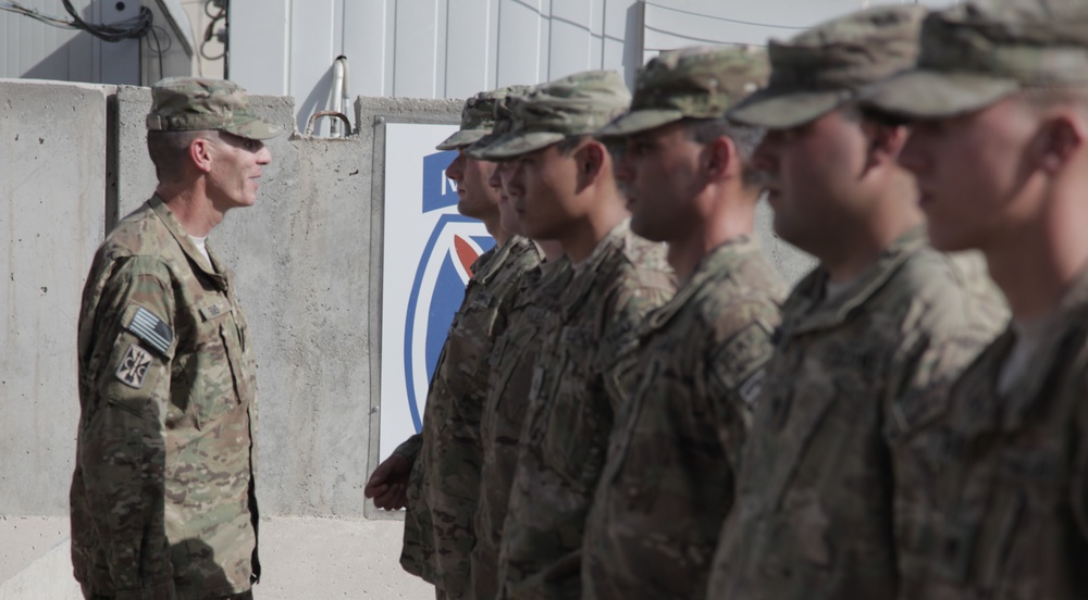 Combat patch ceremony held at Kandahar Airfield