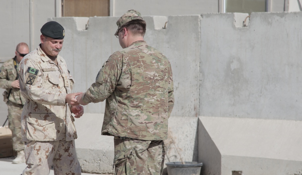 Combat patch ceremony held at Kandahar Airfield