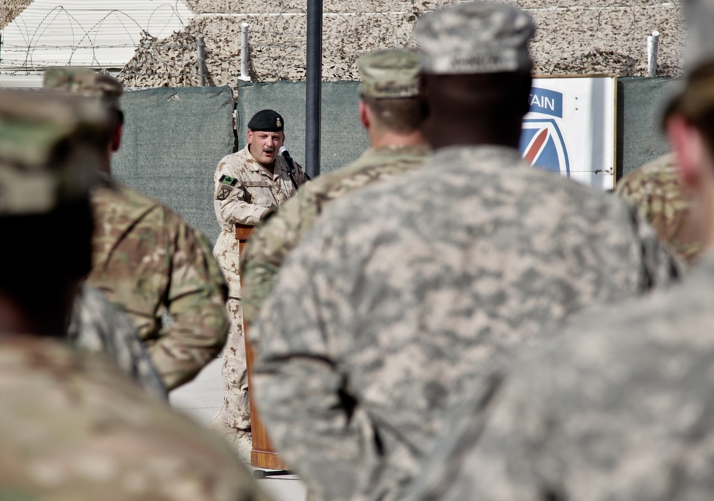 Combat patch ceremony held at Kandahar Airfield