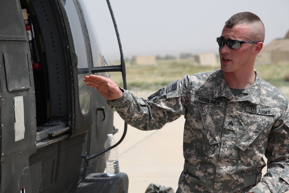 Medical evacuation training at COS Warrior