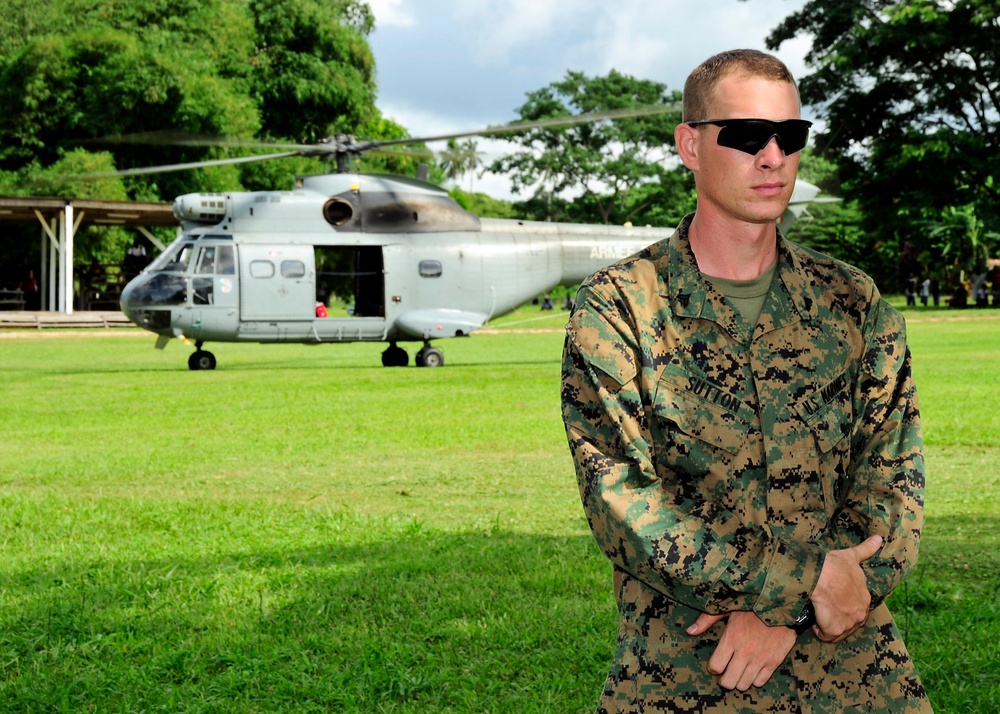 Cpl. Kenneth Sutton in Pacific Partnership 2011