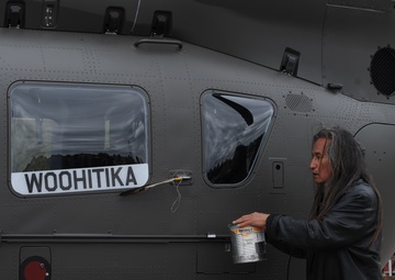 Lakota helicopter welcomed at Crazy Horse
