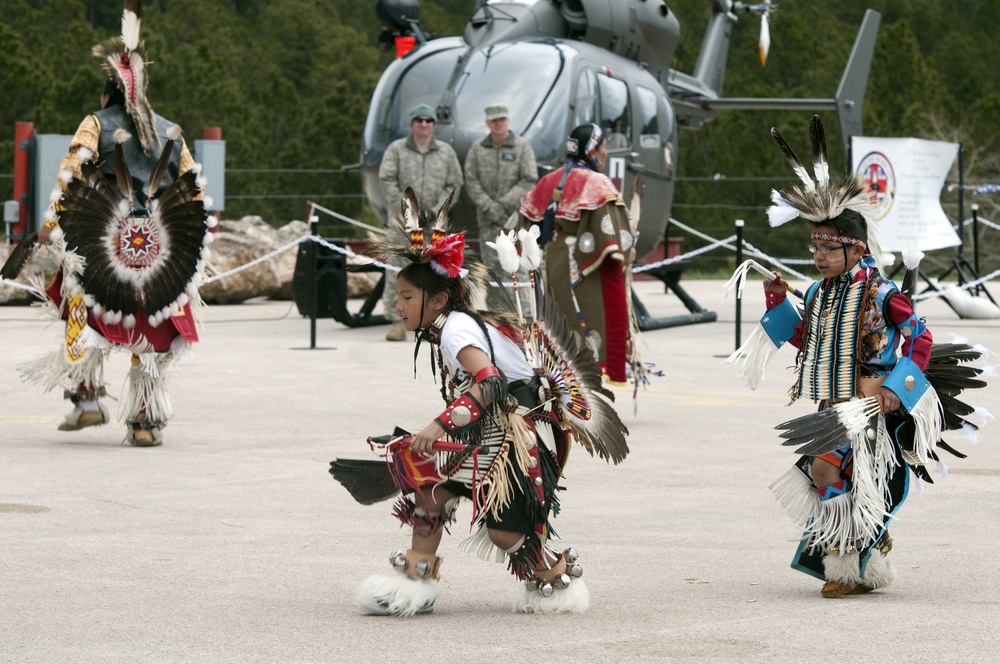 Lakota helicopter celebration at Crazy Horse Memorial