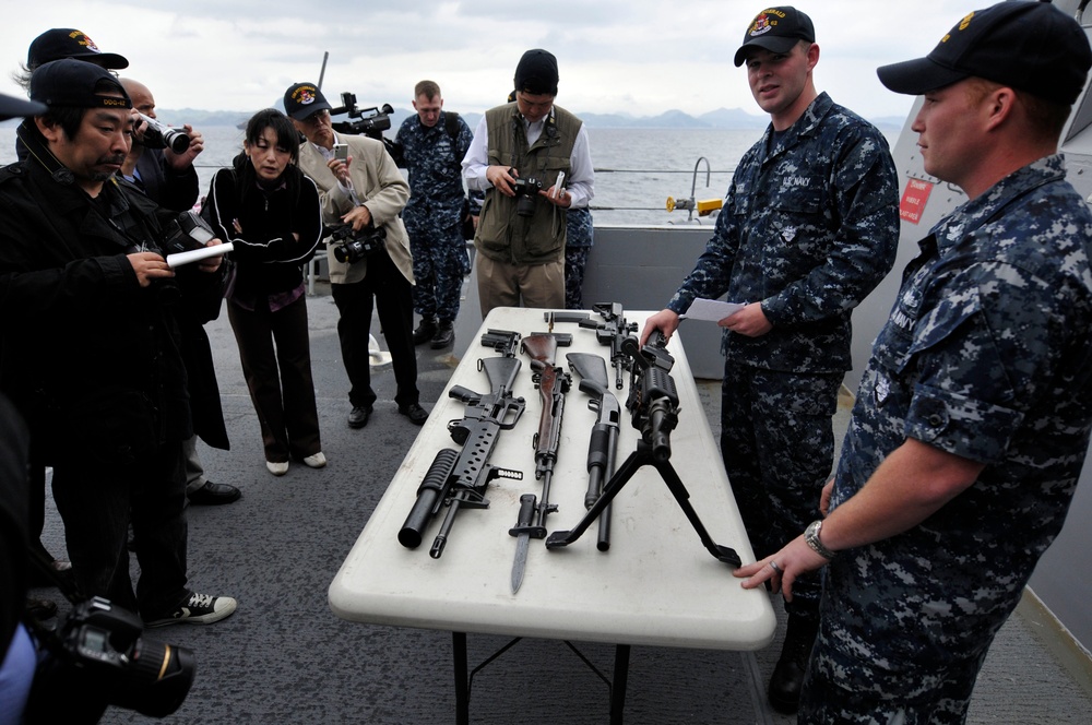 Japanese media visits sailors