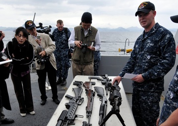 Japanese media visits sailors