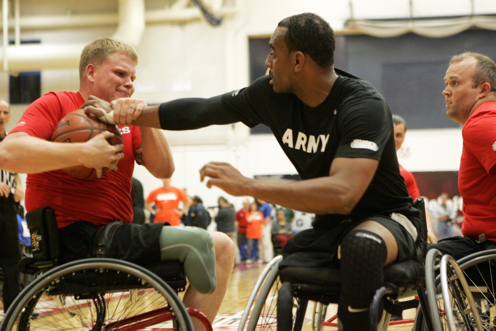 Marines compete in 2011 Warrior Games basketball