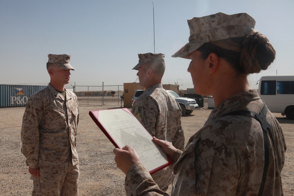 North Carolina Marine Earns Meritorious Promotion During Deployment