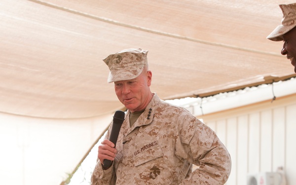 Commandant of the Marine Corps visits Marines in Afghanistan