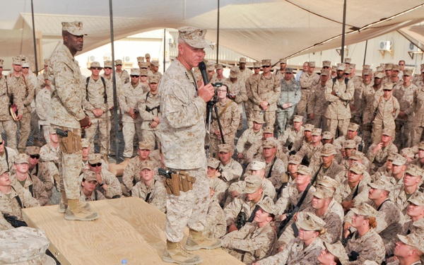 Commandant of the Marine Corps visits Marines in Afghanistan