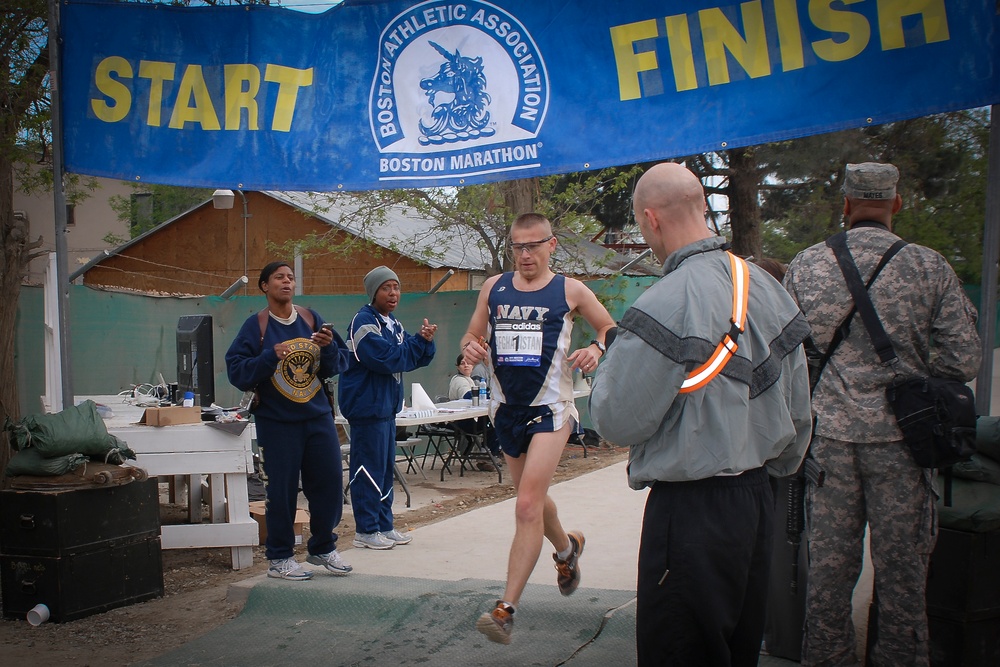 Sailor brings Boston Marathon to Afghanistan