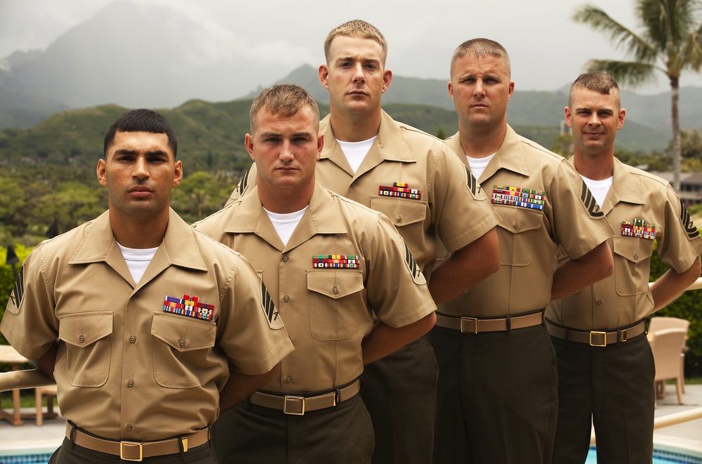 Five Hawaii Marines recognized by Kailua for outstanding service