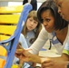 First Lady of the US, Congressional Spouses, youth paint mural at Joint Base Anacostia-Bolling