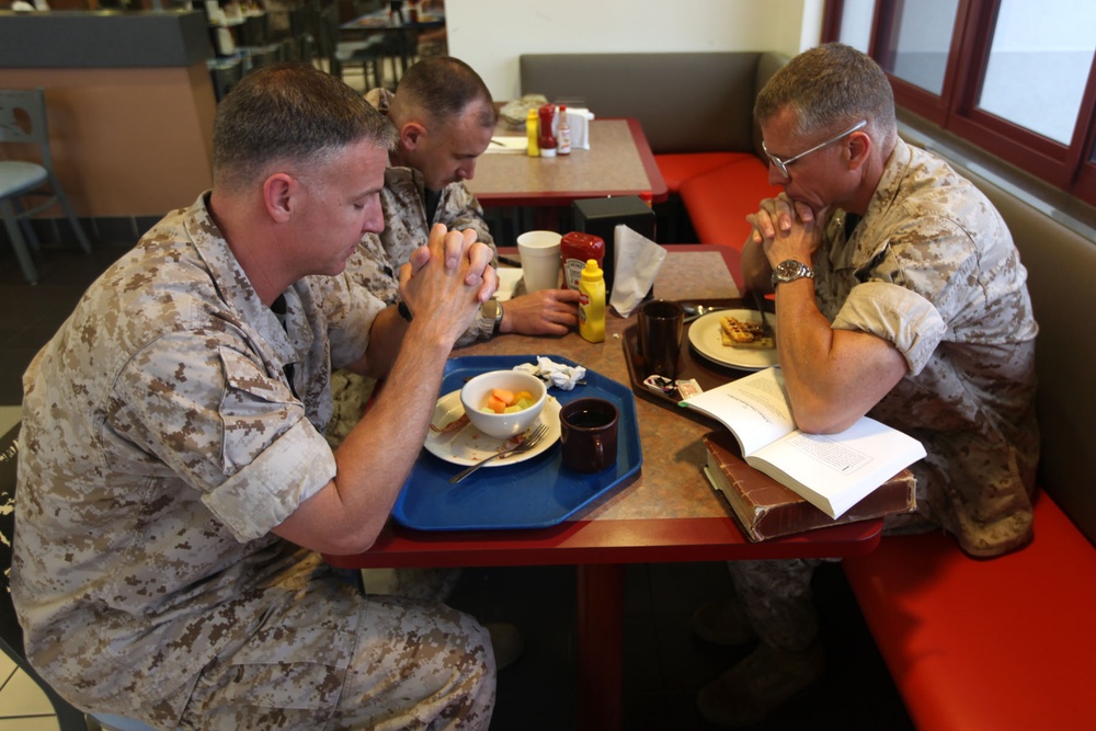 Marines and Sailors have breakfast with faith