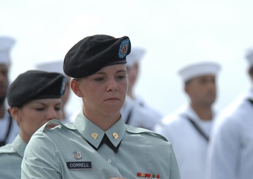 USS Cleveland burial at sea ceremony