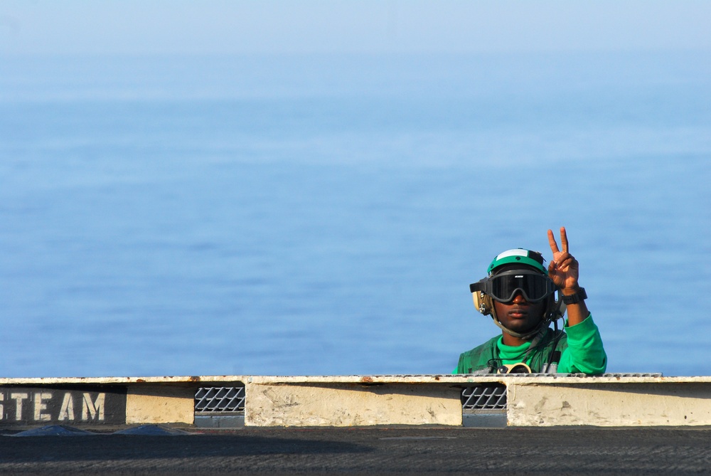 USS Ronald Reagan action
