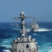 USS Kidd and USS Pinckney transits the Pacific Ocean