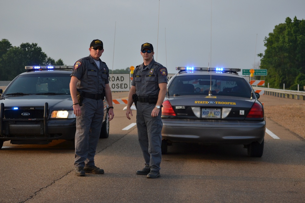 Safety Patrolmen stand at the ready