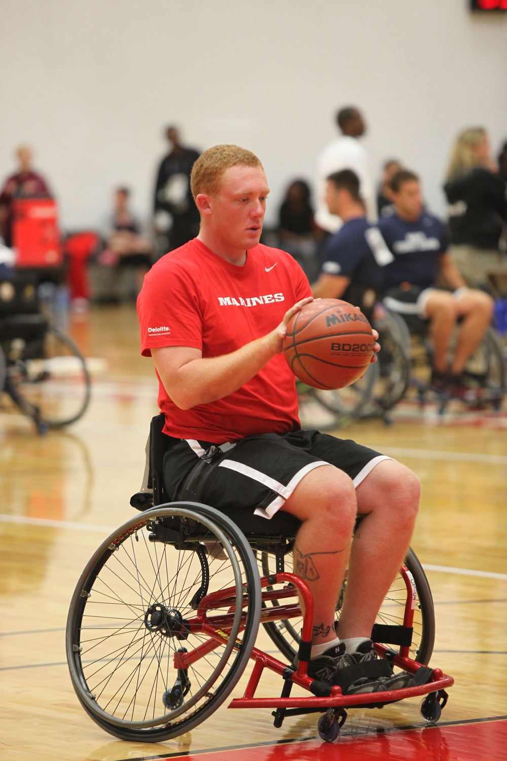 Marines compete in volleyball and basketball