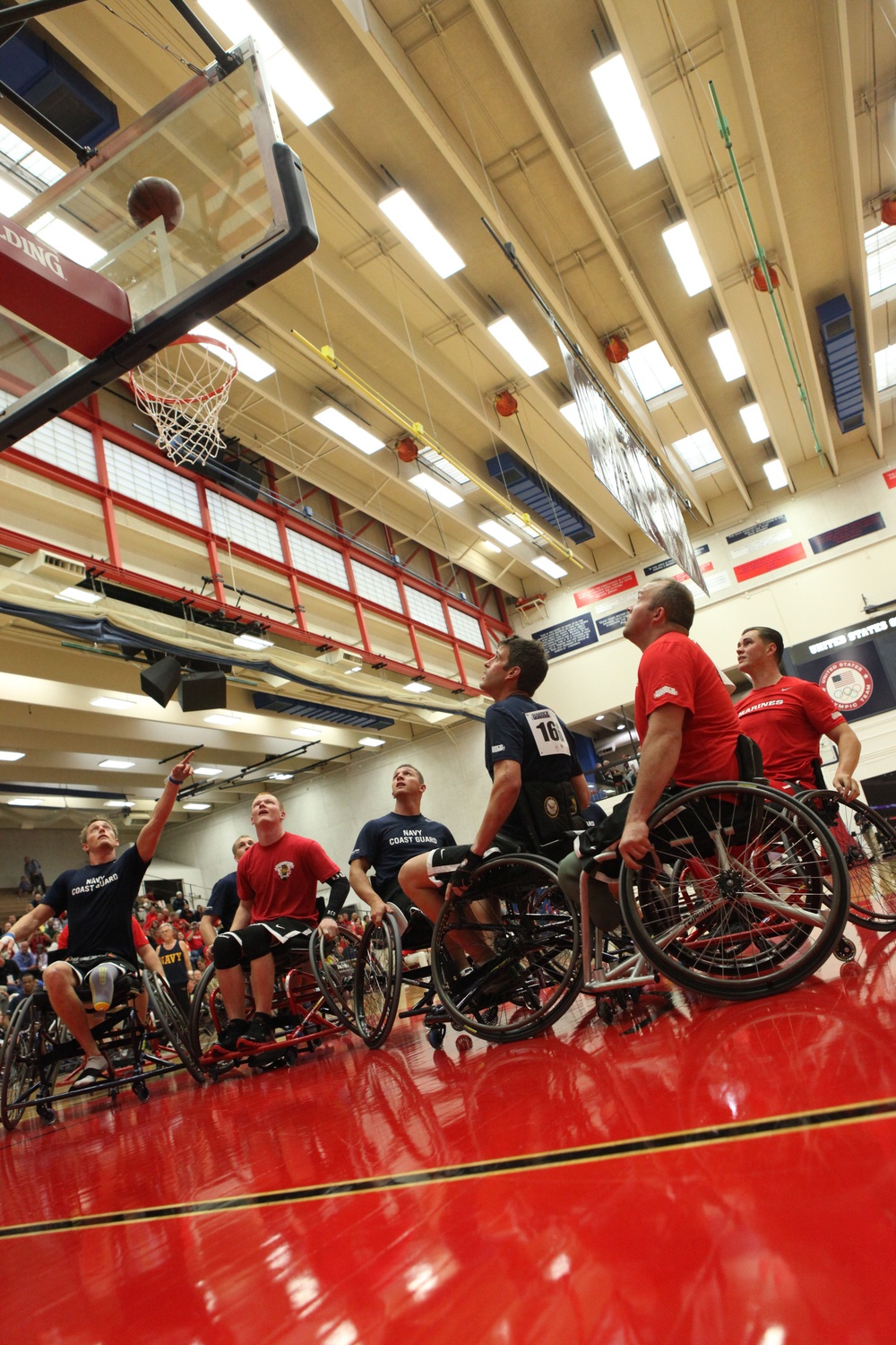 Marines compete in basketball and volleyball