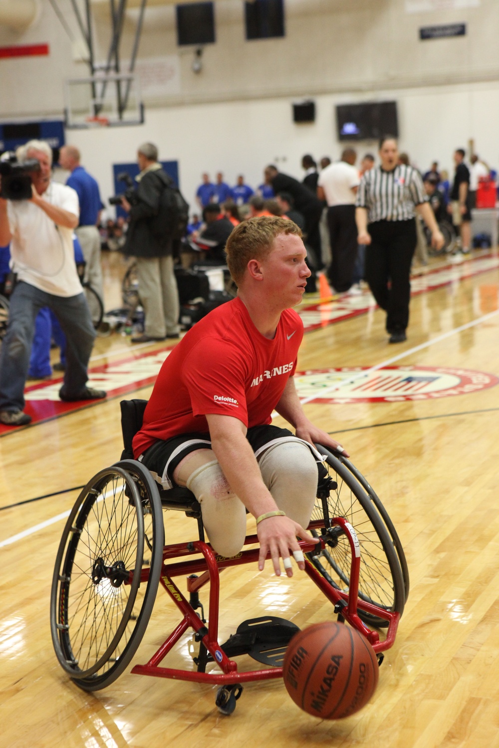 Marines compete in basketball and volleyball