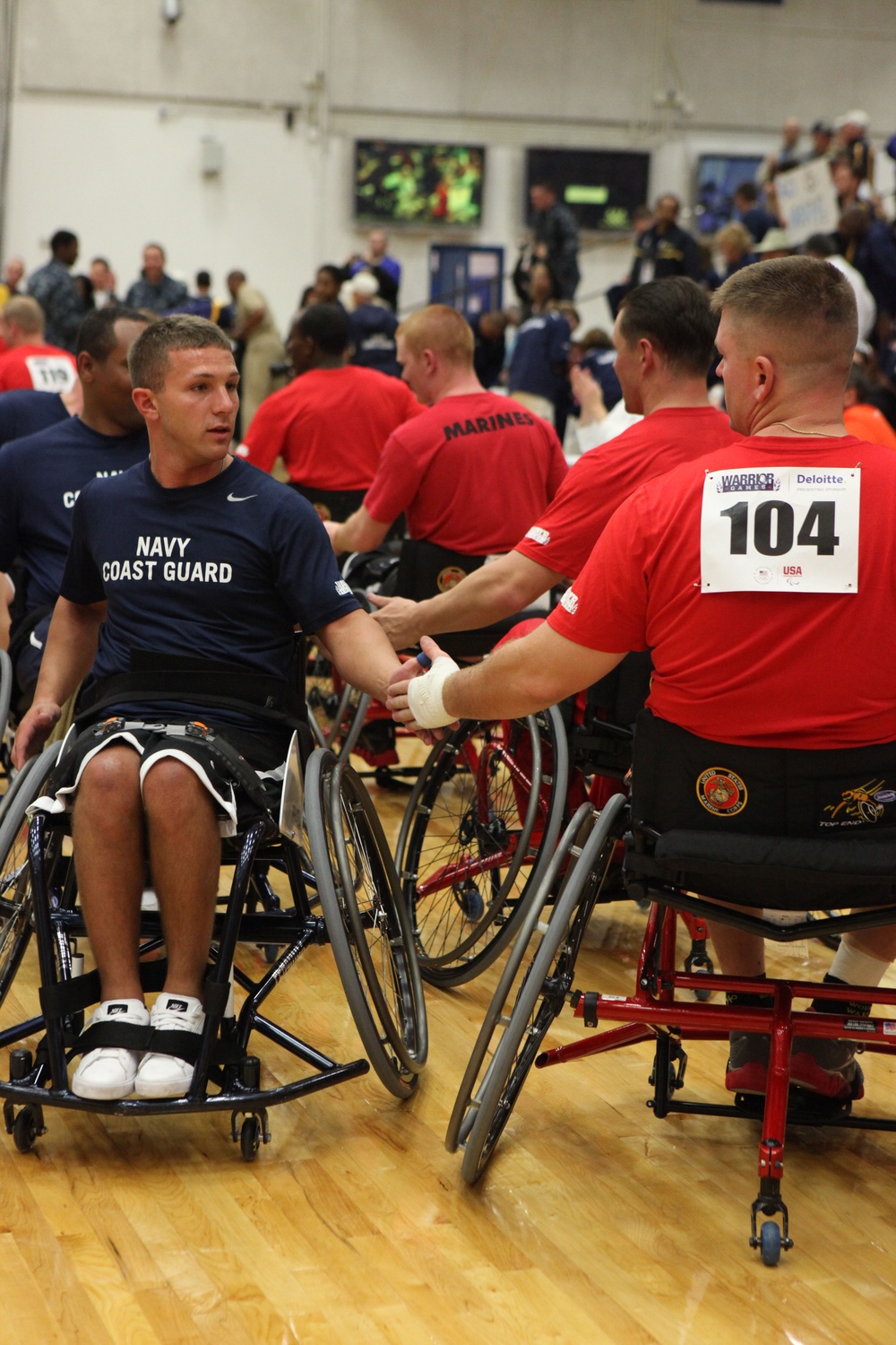 Marines compete in basketball and volleyball