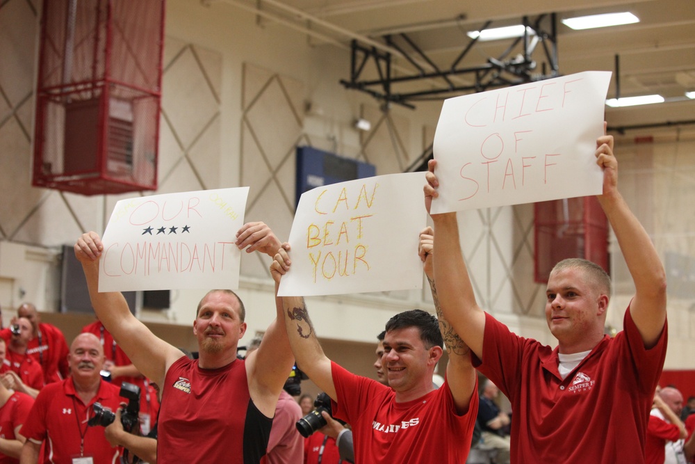 Marines compete in basketball and volleyball