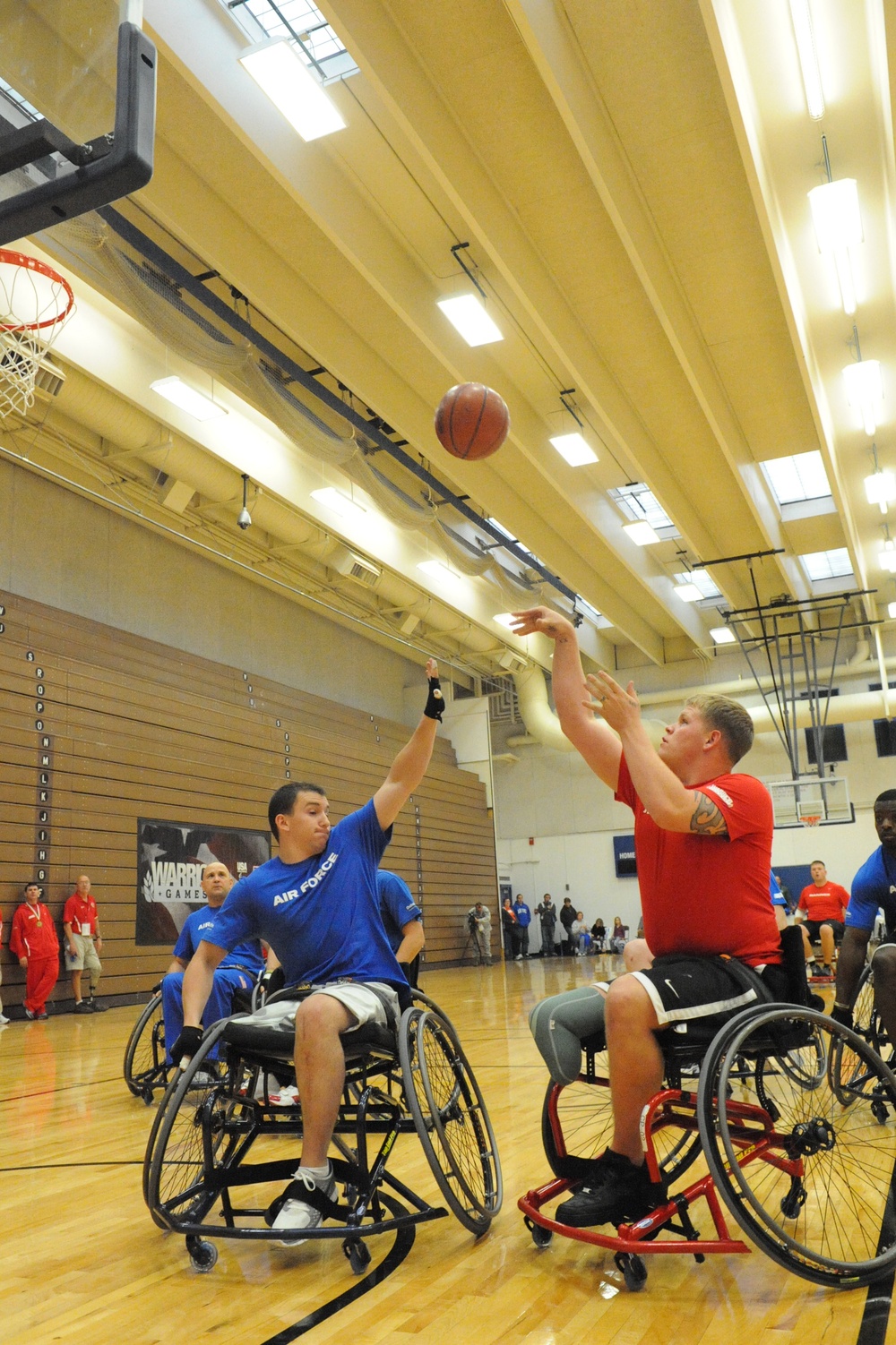 Marines compete in wheelchair basketball