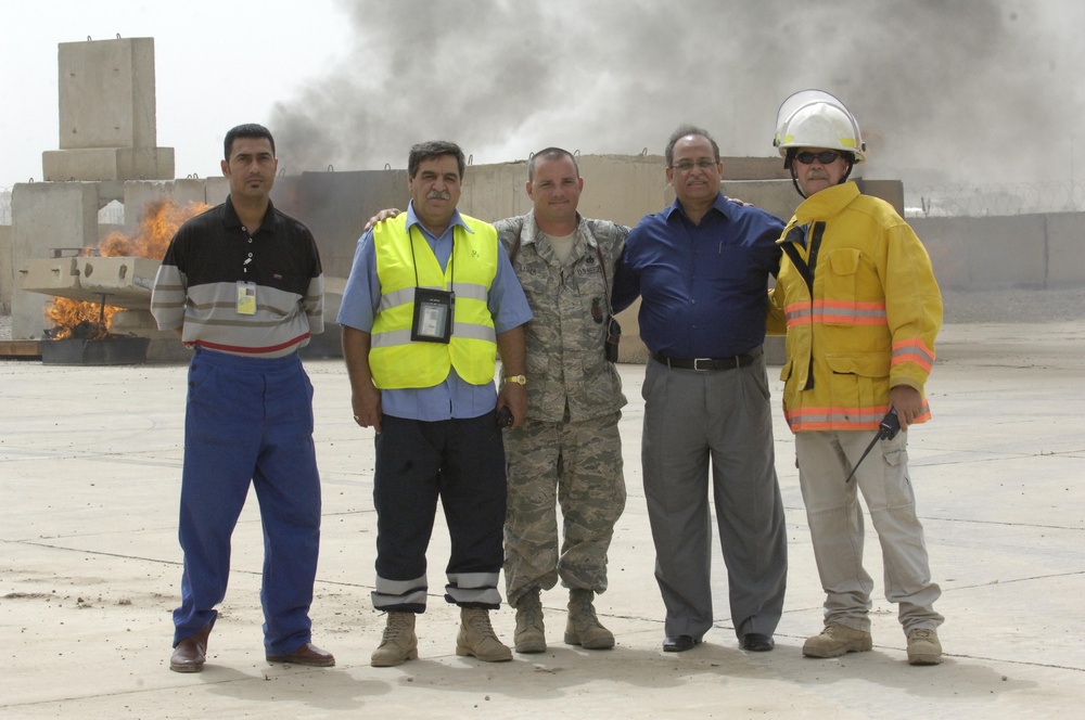 Firefighter training in Iraq’s ‘DMZ’