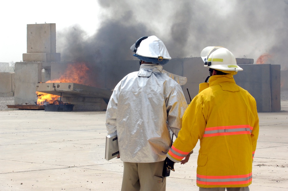 Firefighter training in Iraq’s ‘DMZ’