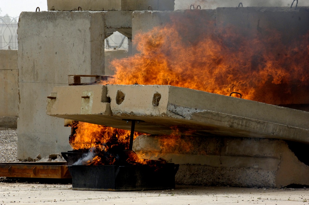 Firefighter training in Iraq’s ‘DMZ’