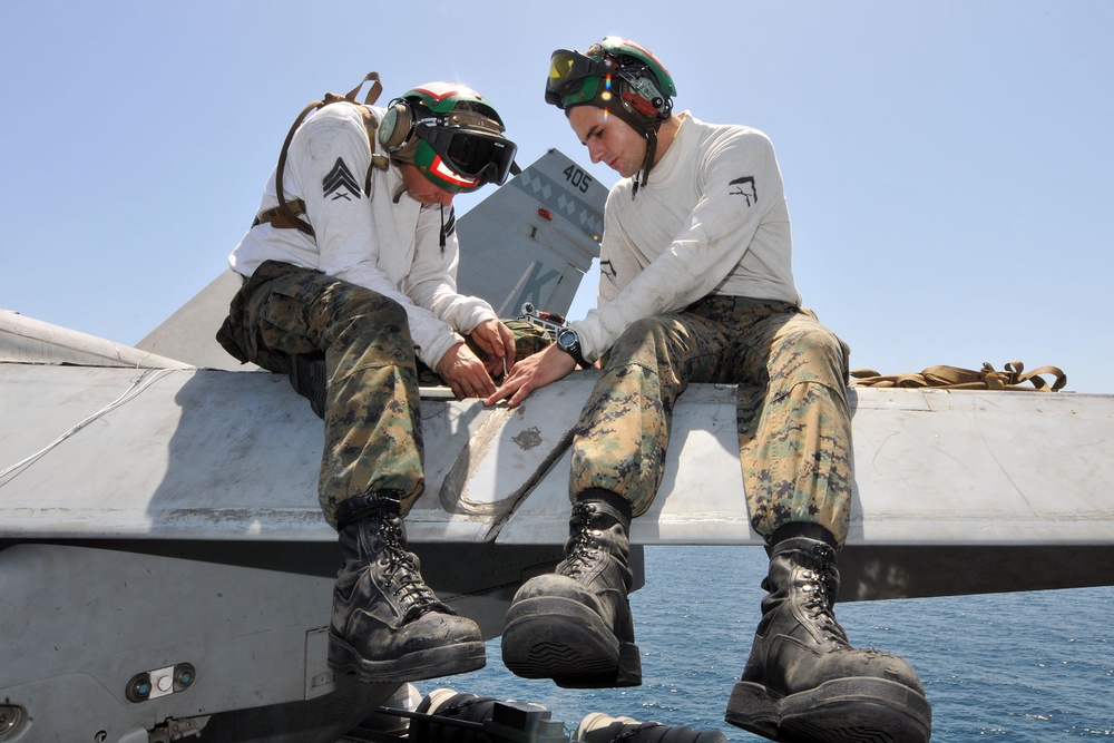 USS Ronald Reagan action