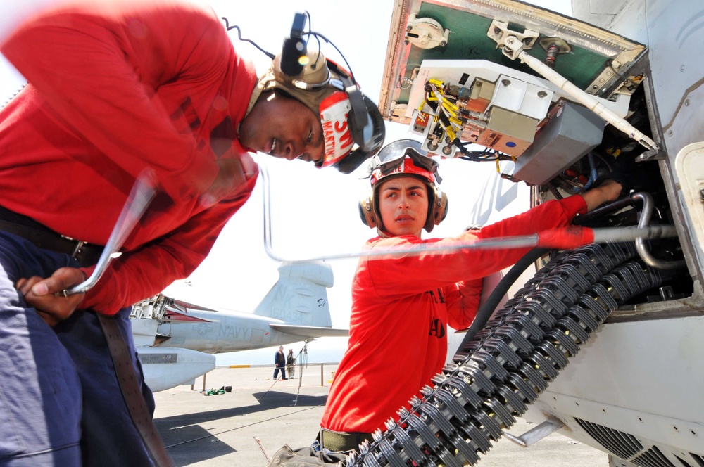 USS Ronald Reagan action