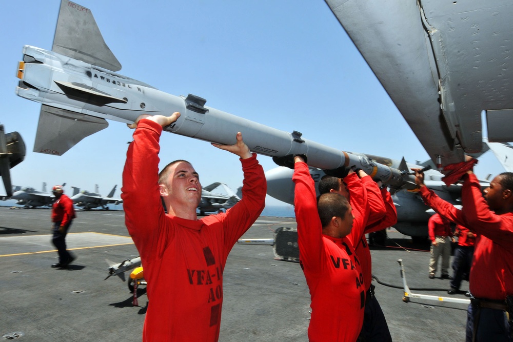 USS Ronald Reagan action