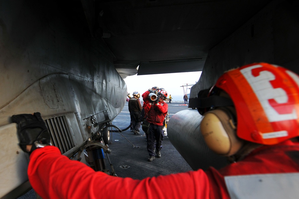 USS Ronald Reagan action