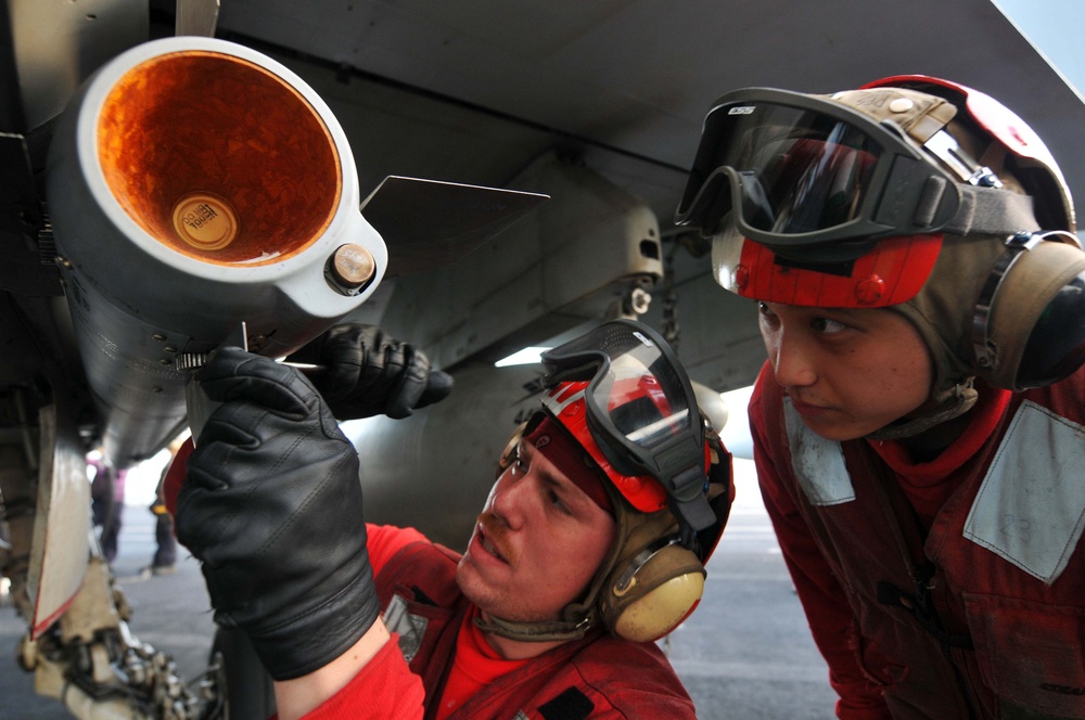 USS Ronald Reagan action