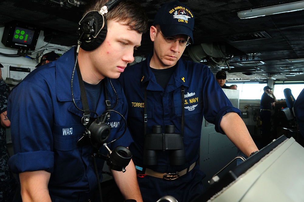 USS Ronald Reagan action