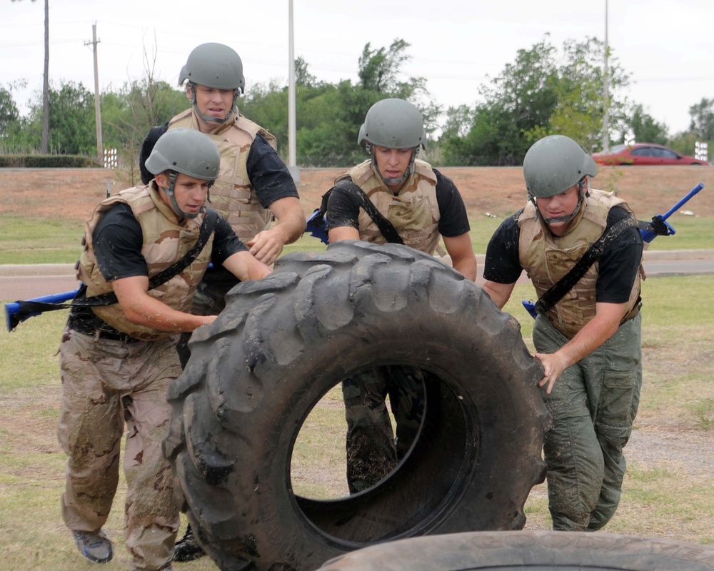 97th SFS holds a team obstacle course for Police Week