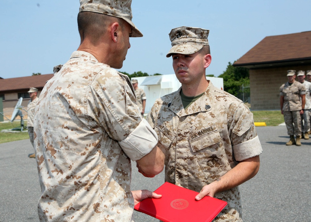 US Marine sergeant, Westminster, Mass. native commended for his outstanding performance