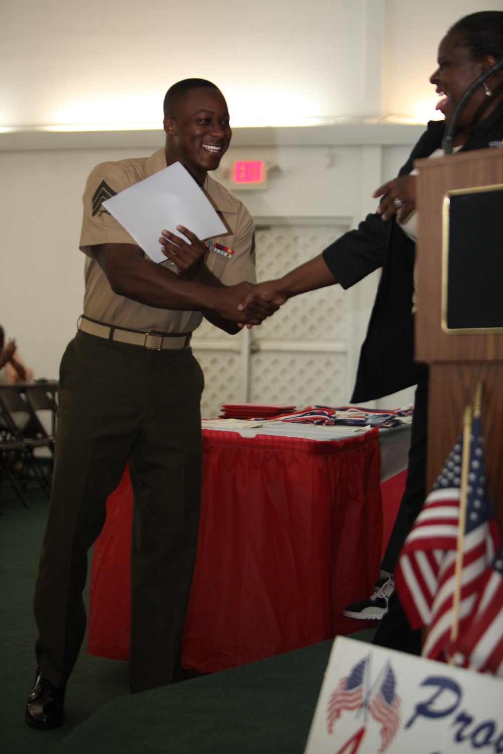 MFR Marines recognized for alternative school mentorship efforts